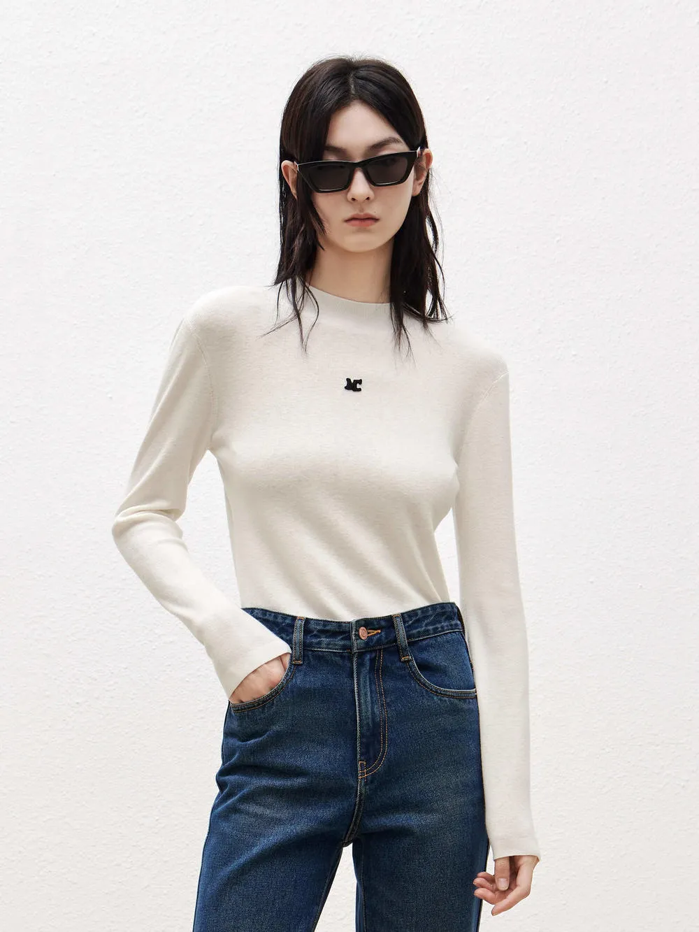 Roomy Design Cozy Style Wool Blend Knitted Top
