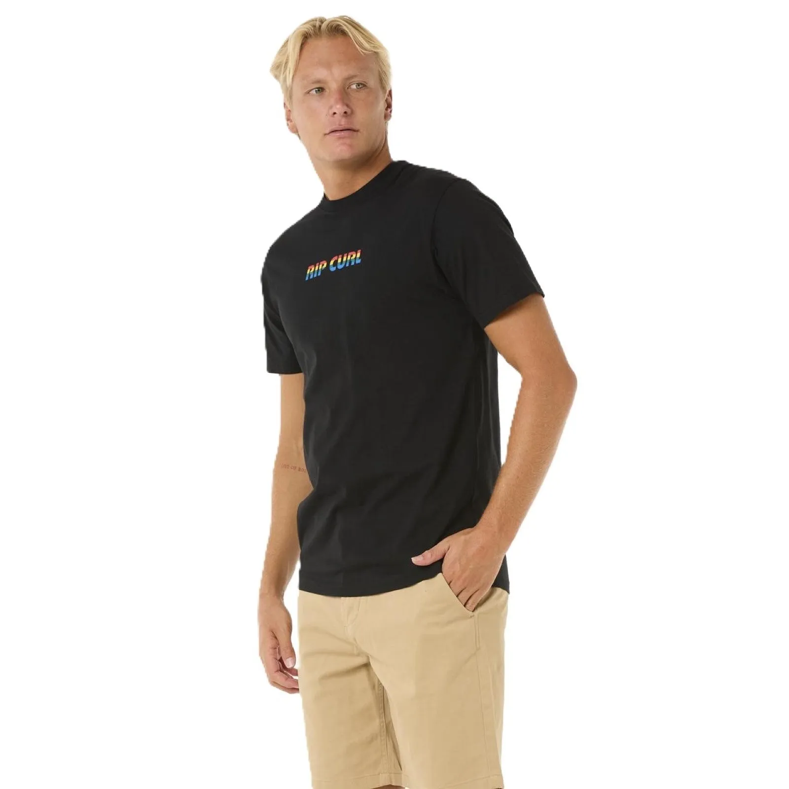 Rip Curl Mens Big Mumma Icon Short Sleeve T-Shirt CompressionFit Two Tone Weave