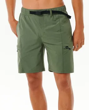 Rip Curl Mens Boardwalk Buckled Volley Cargo Shorts Seamless Waistband Cool Fit