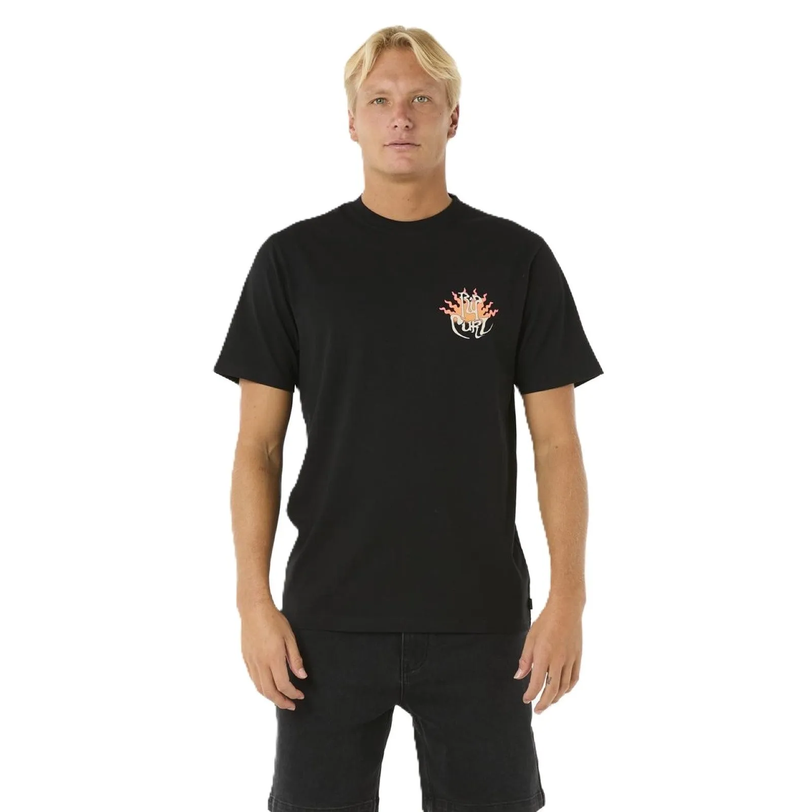 ContrastPlacket Rip Curl Mens Dazed Short Sleeve T-Shirt