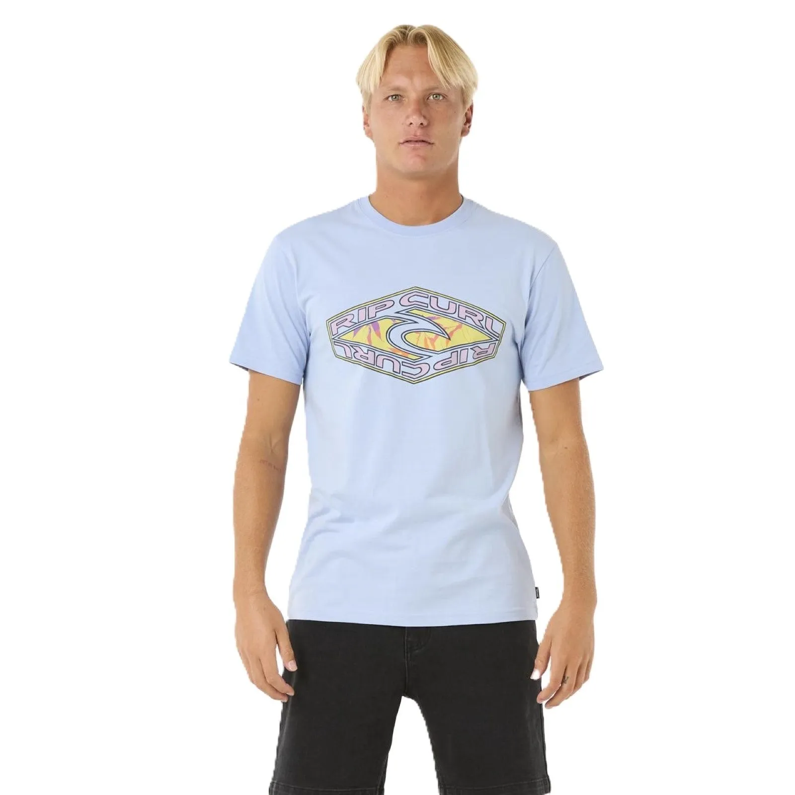 Recycled Polyester Fabric Stretchable Material Rip Curl Mens Refill Short Sleeve T-Shirt