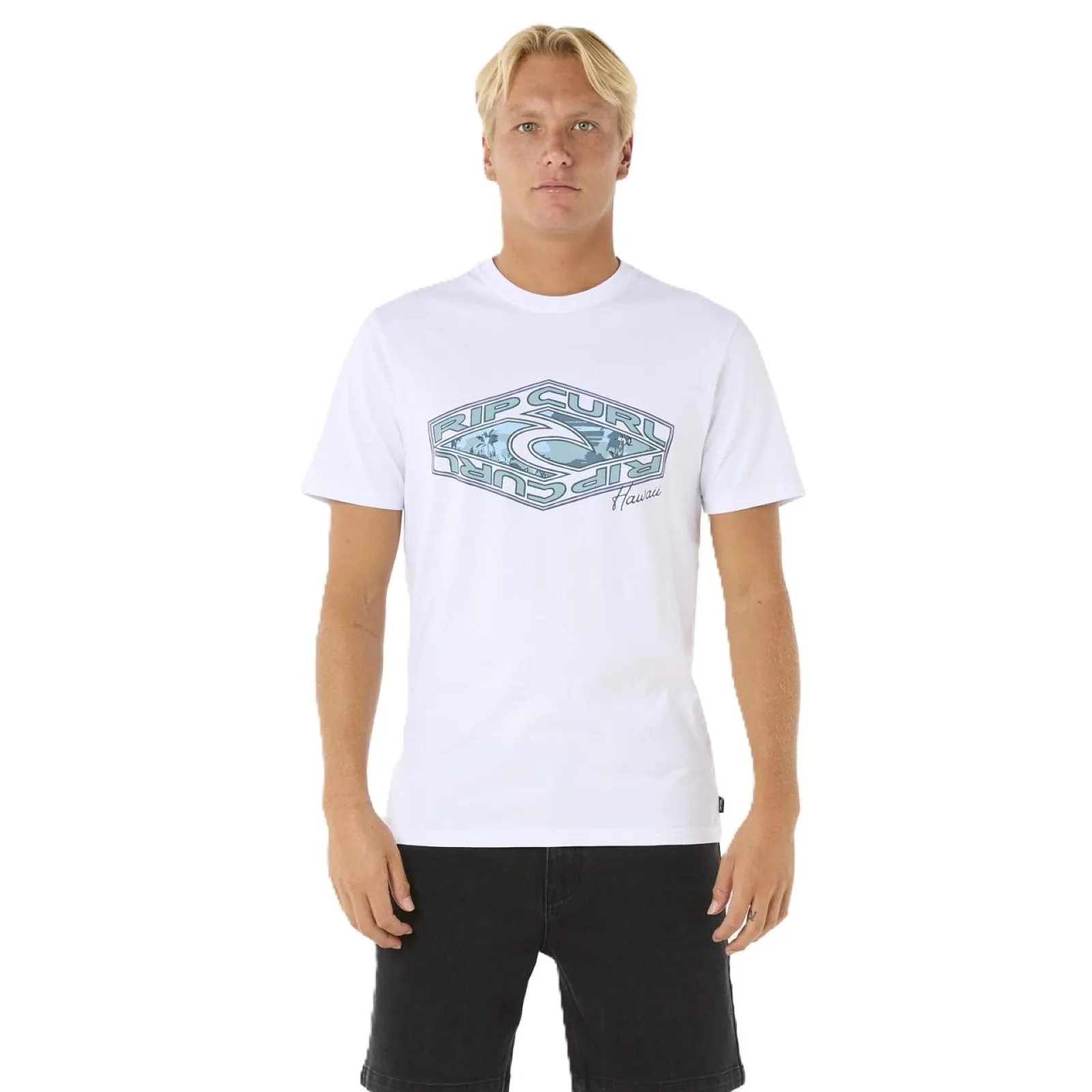 Flexible Waistband Rip Curl Mens Refill Short Sleeve T-Shirt