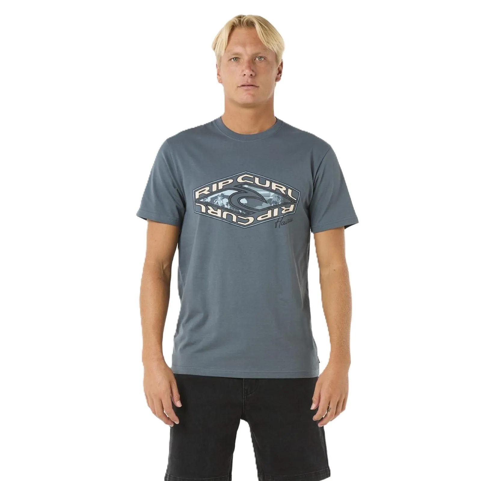 SoftInteriorLining Microfiber Blended Fabric Rip Curl Mens Refill Short Sleeve T-Shirt