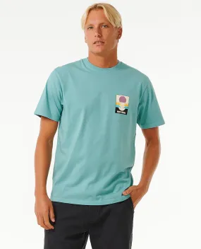 Ultrasoft Inner Lining Rip Curl Mens Surf Revival Peaking Short Sleeve T-Shirt