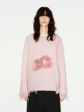 Ripped Detail Fluffy Sweater Cold-Weather Fashion