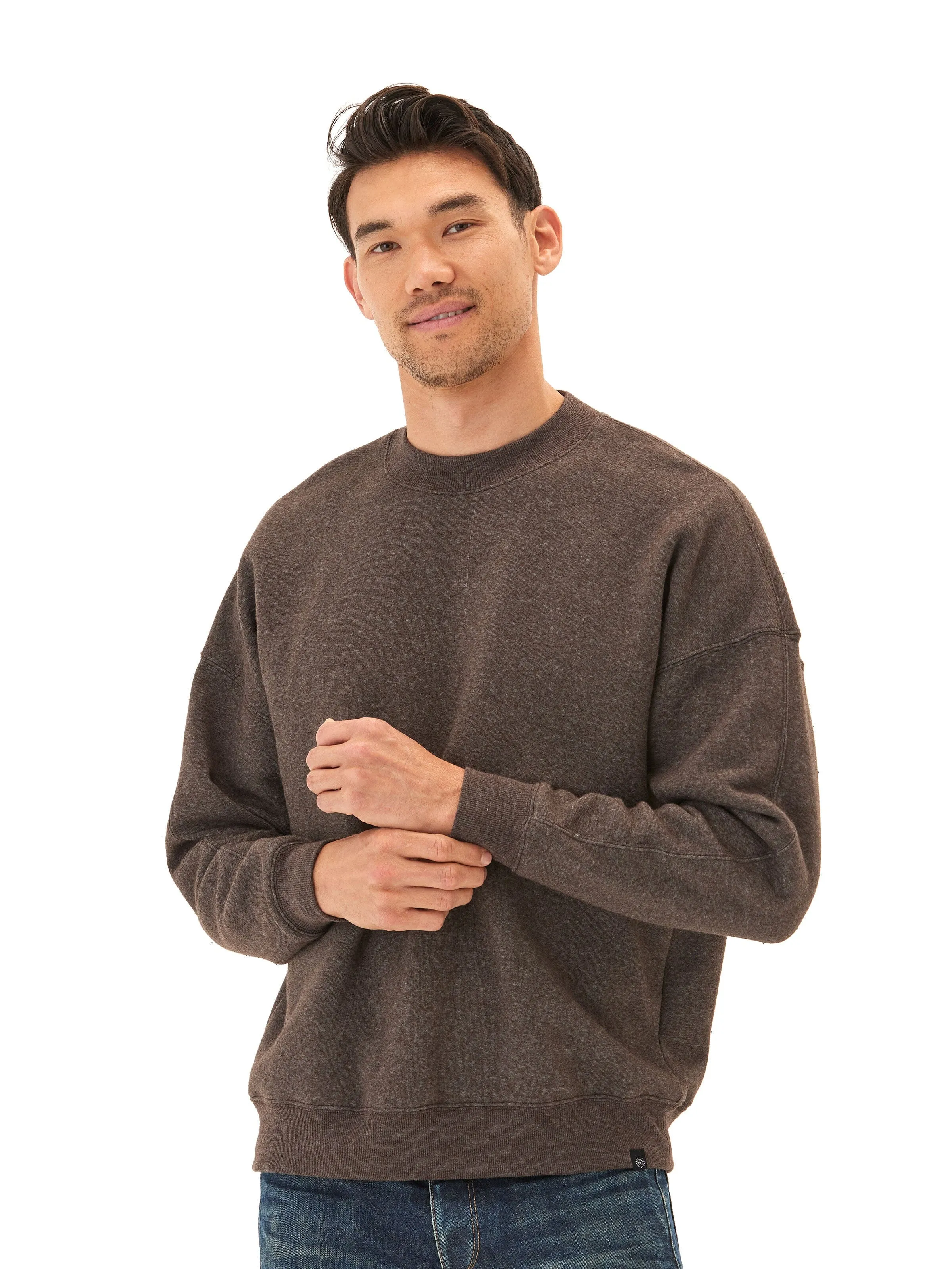 Double Layer Protection Rudy Triblend Fleece Drop Shoulder Sweatshirt
