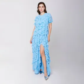 Ruffled Slit Skirt casual finish Odor Resistant Treatment
