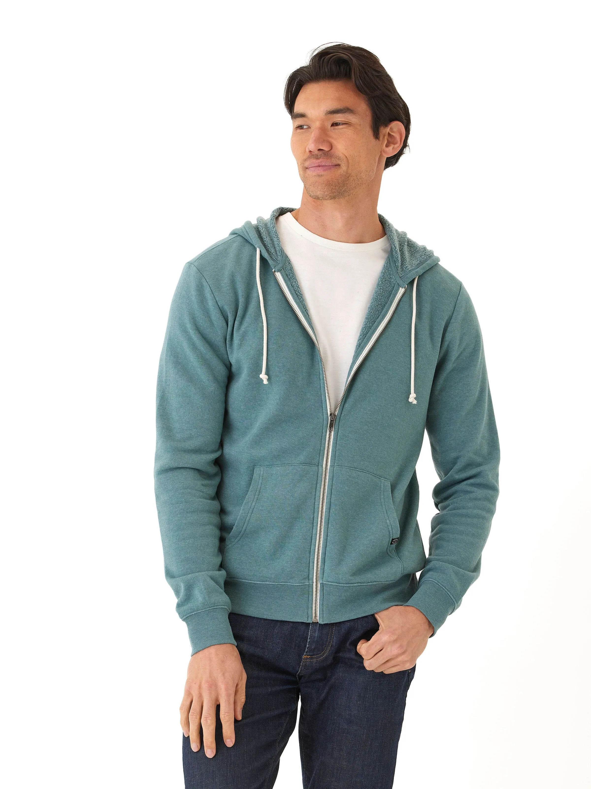 OdorResistant Treatment Jordyn Mineral Wash Fleece Full Zip Hoodie