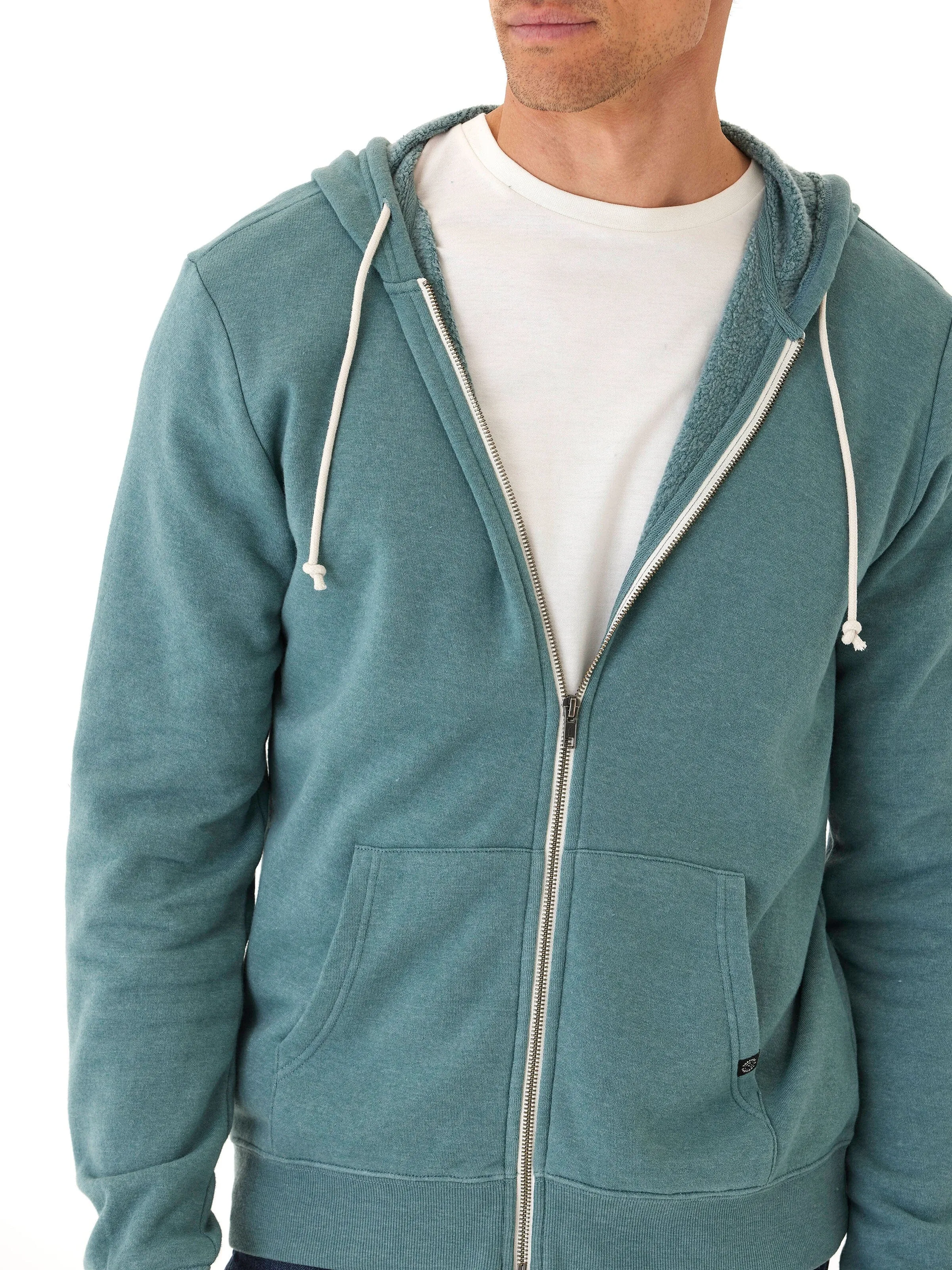 Removable Hood Windproof Hood Jordyn Mineral Wash Fleece Full Zip Hoodie