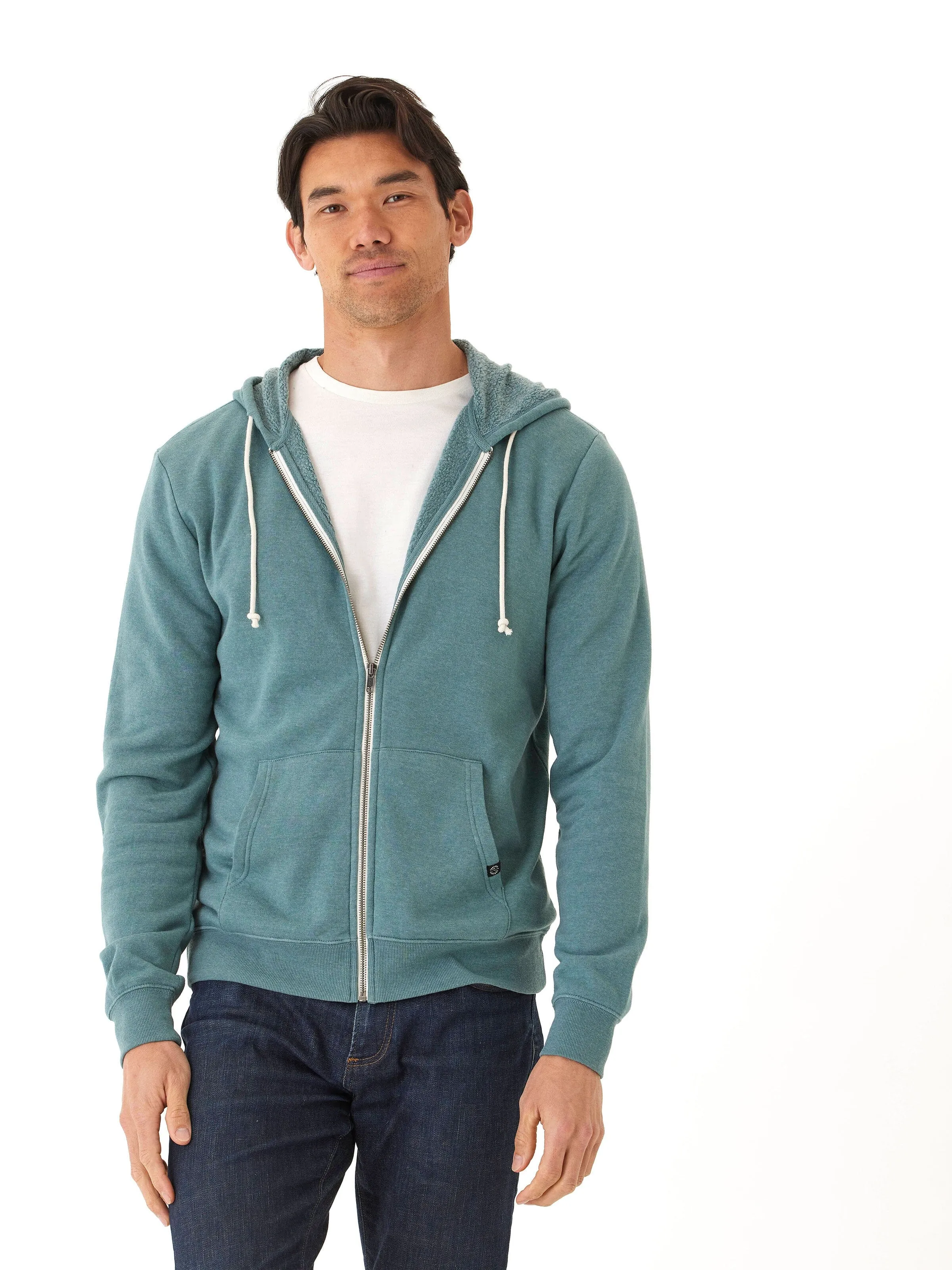 Thermal Insulation Chill Commute Fit Jordyn Mineral Wash Fleece Full Zip Hoodie