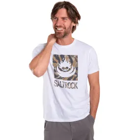 Saltrock Mens Camo Leaf Flame Short Sleeve T-Shirt Reflective details