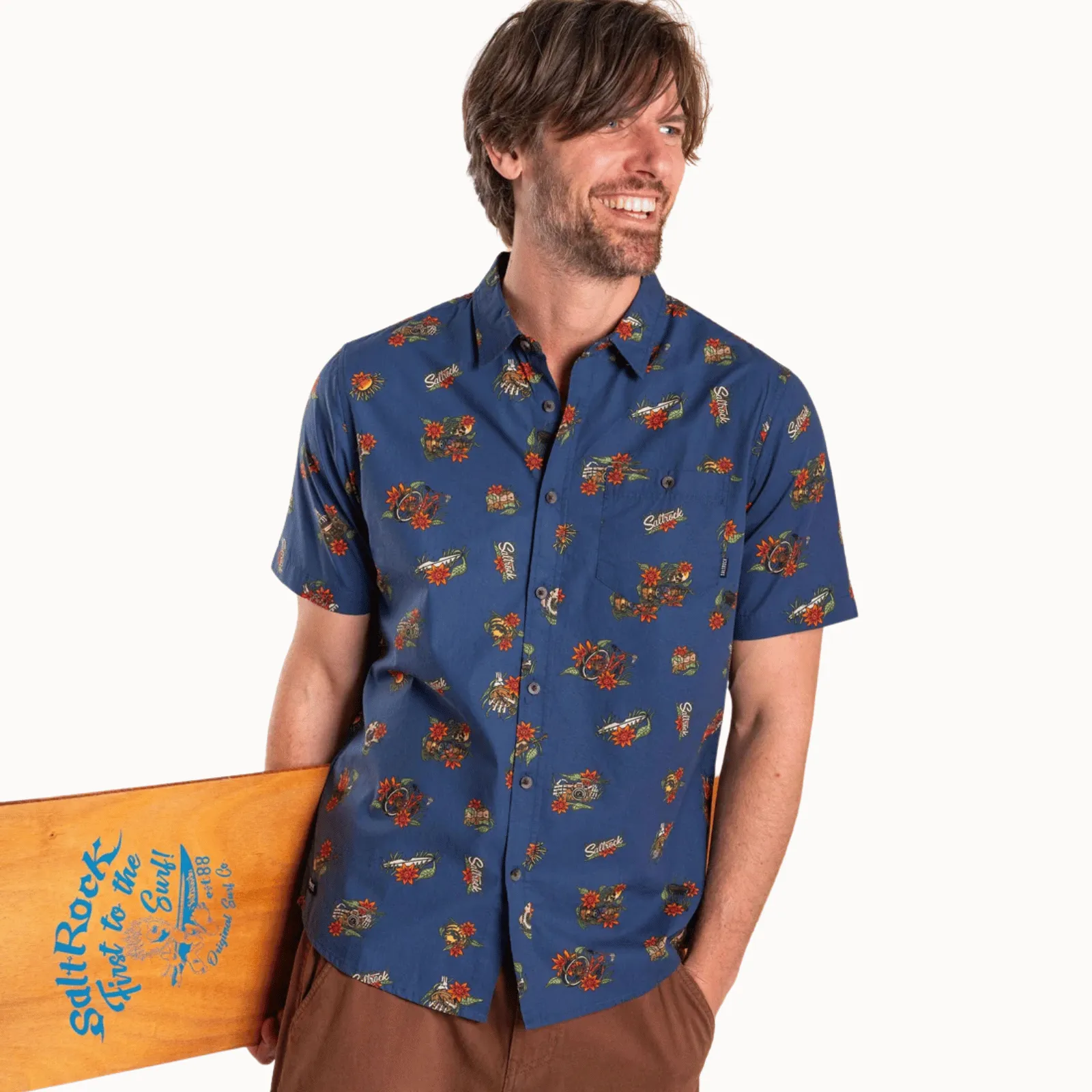 Saltrock Mens Wanderer Short Sleeve Shirt Interlock Weave