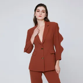 Scallop Sleeves Jacket Non Restrictive Cut