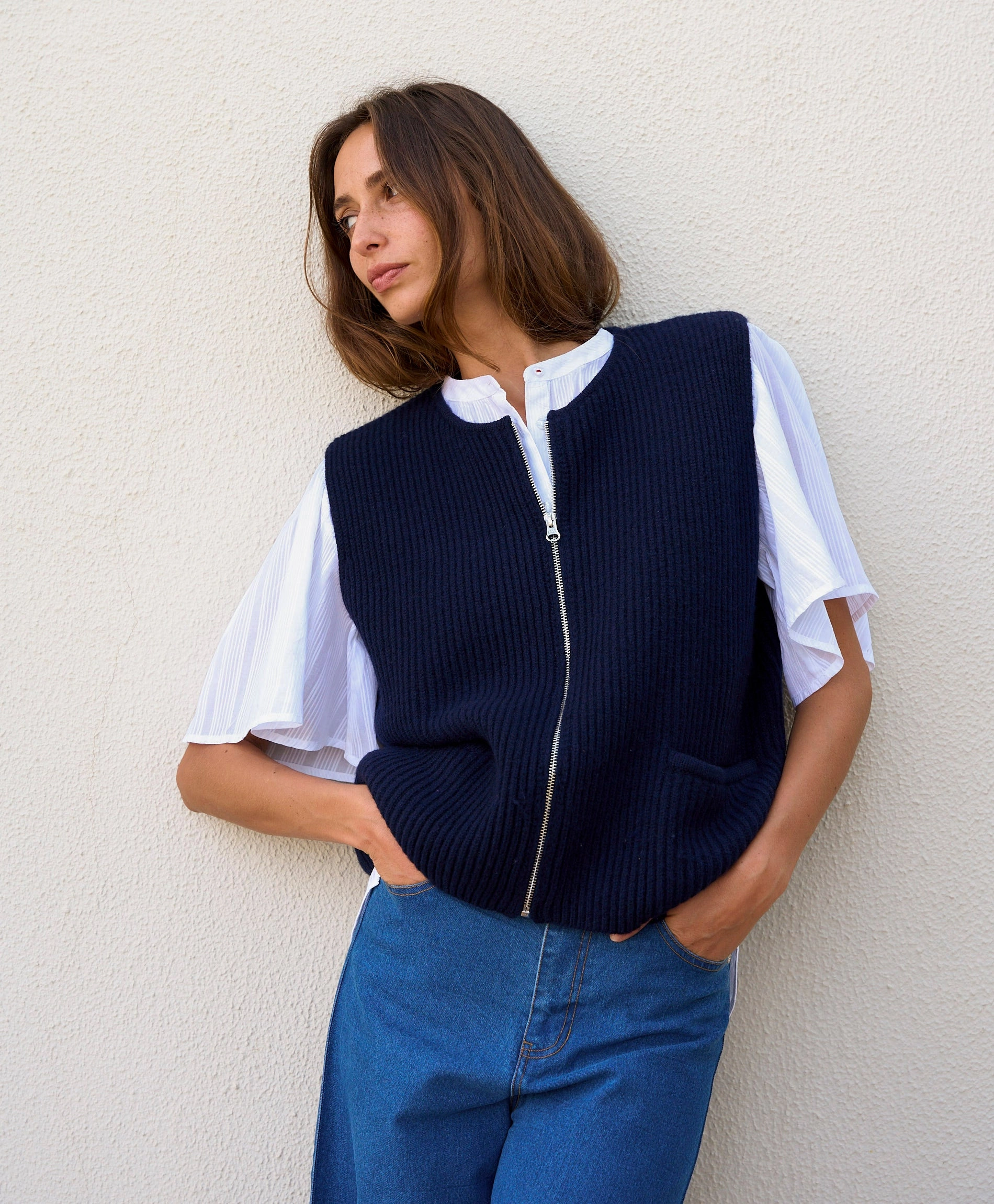 Zipped Gilet Moisture Wicking Technology