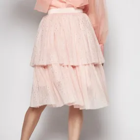 Asymmetric Tulle Midi Skirt Weekend Style