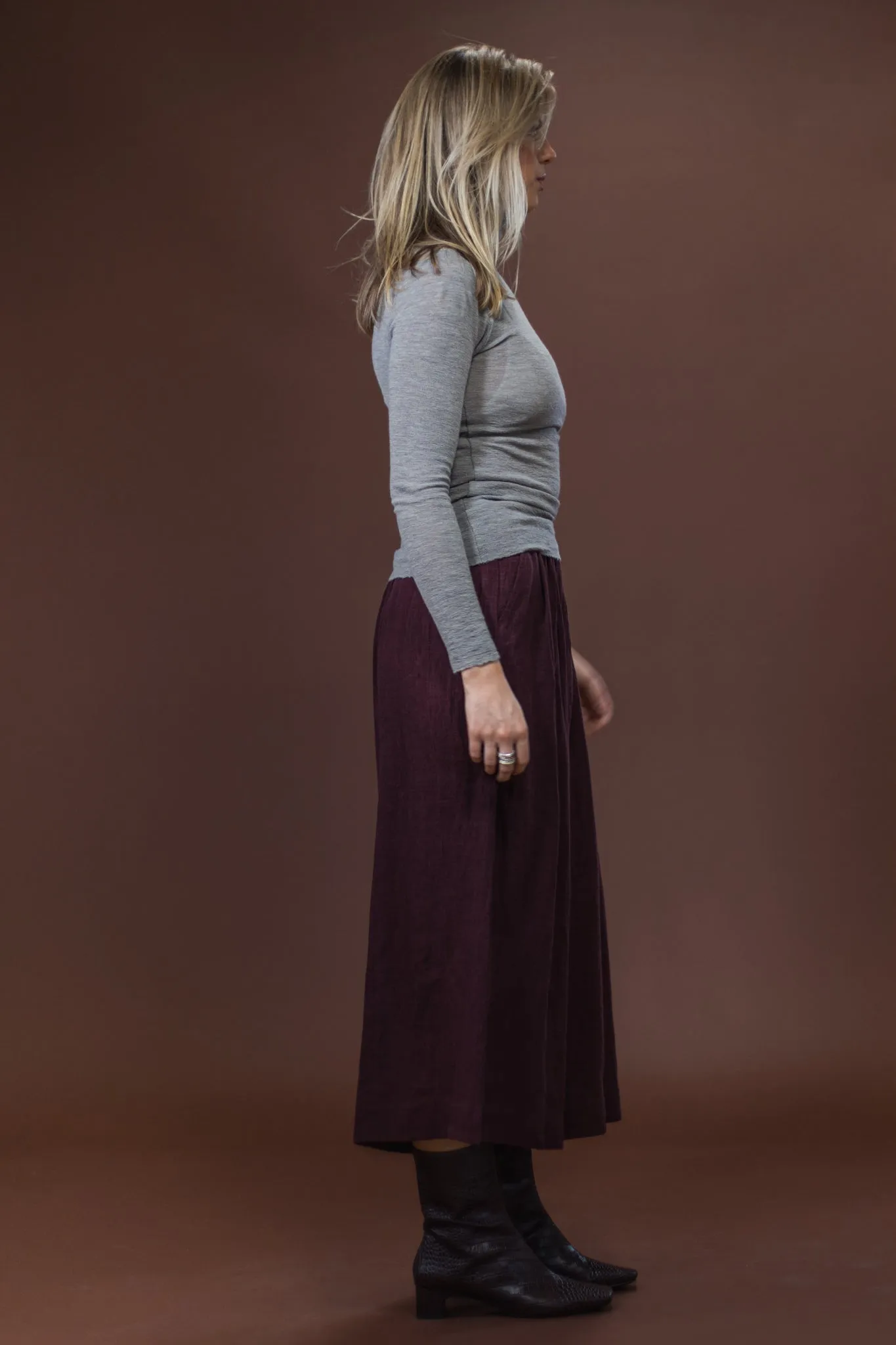 Merino Roll Neck | Elephant Melange Chic Design Classic Fit