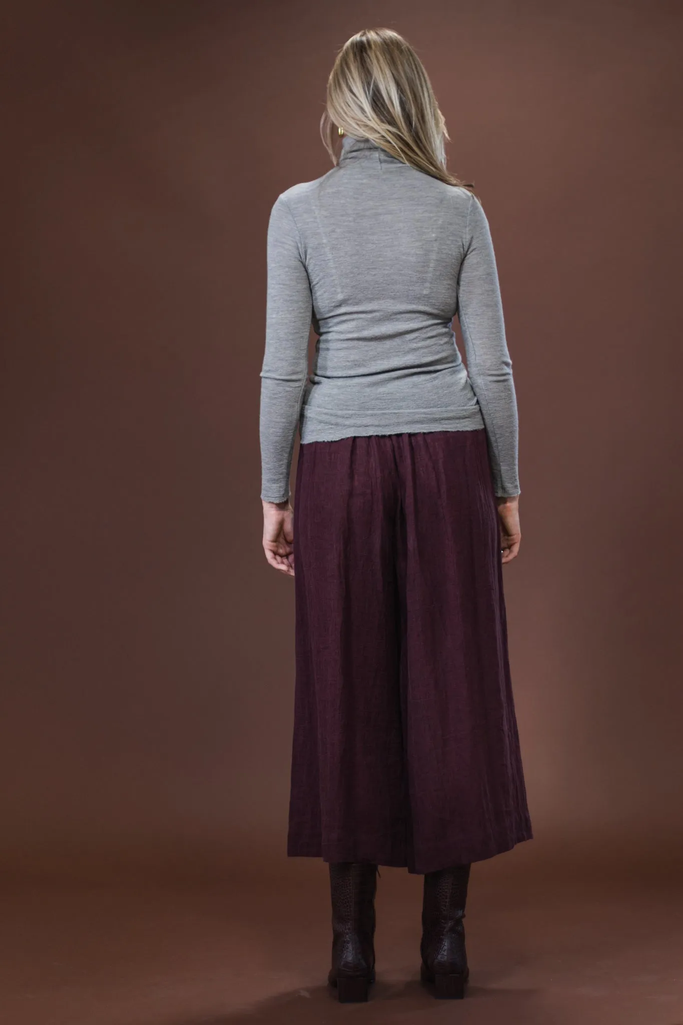 Merino Roll Neck | Elephant Melange Comfy Base