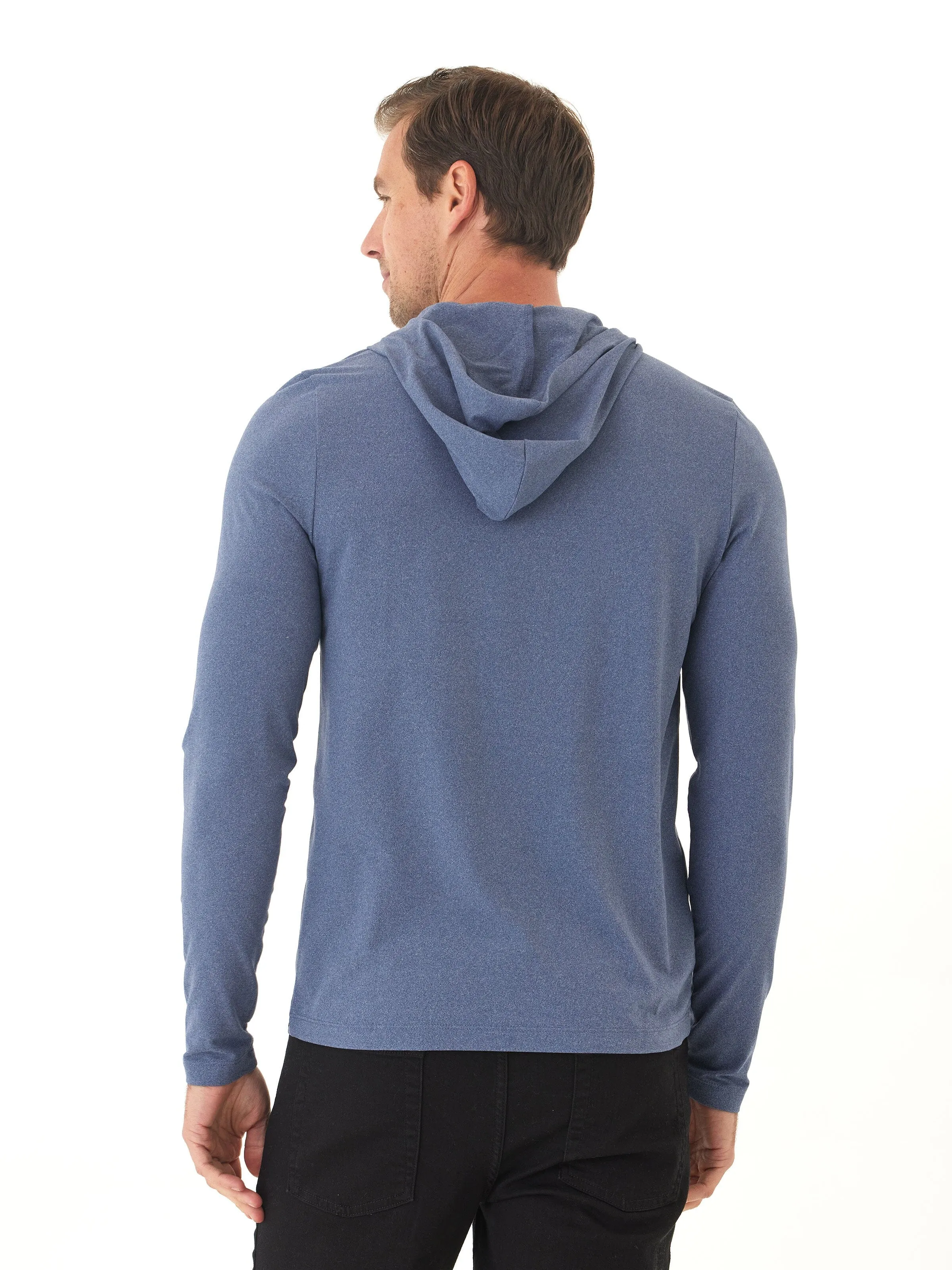 Monochrome Look Warmth Without Bulk Malone Luxe Jersey Pullover T-Shirt Hoodie