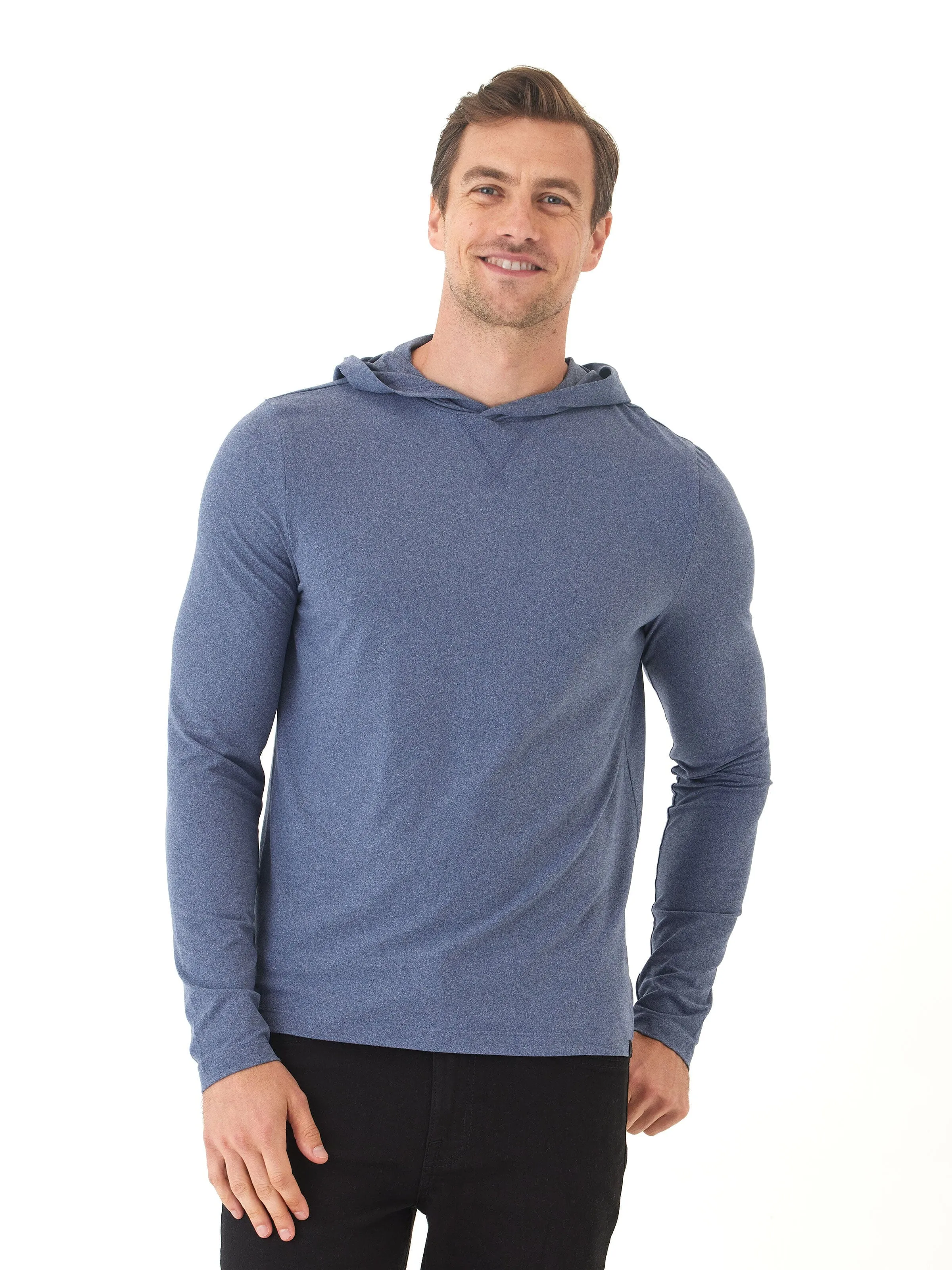 Malone Luxe Jersey Pullover T-Shirt Hoodie Day To Day Stretch Comfort Fit