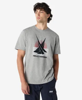 Sporty Blouse DurableCollarStays BEAM T-SHIRT, Grey Melange
