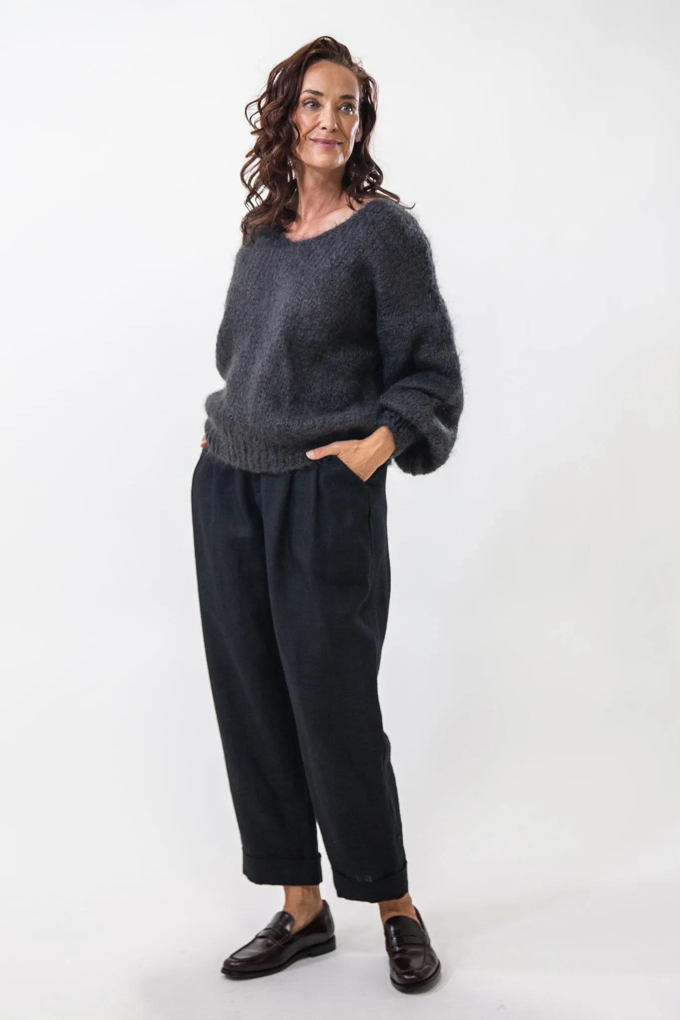 Stretchable Fabric Warm And Comfortable Milana Knit | Graphite