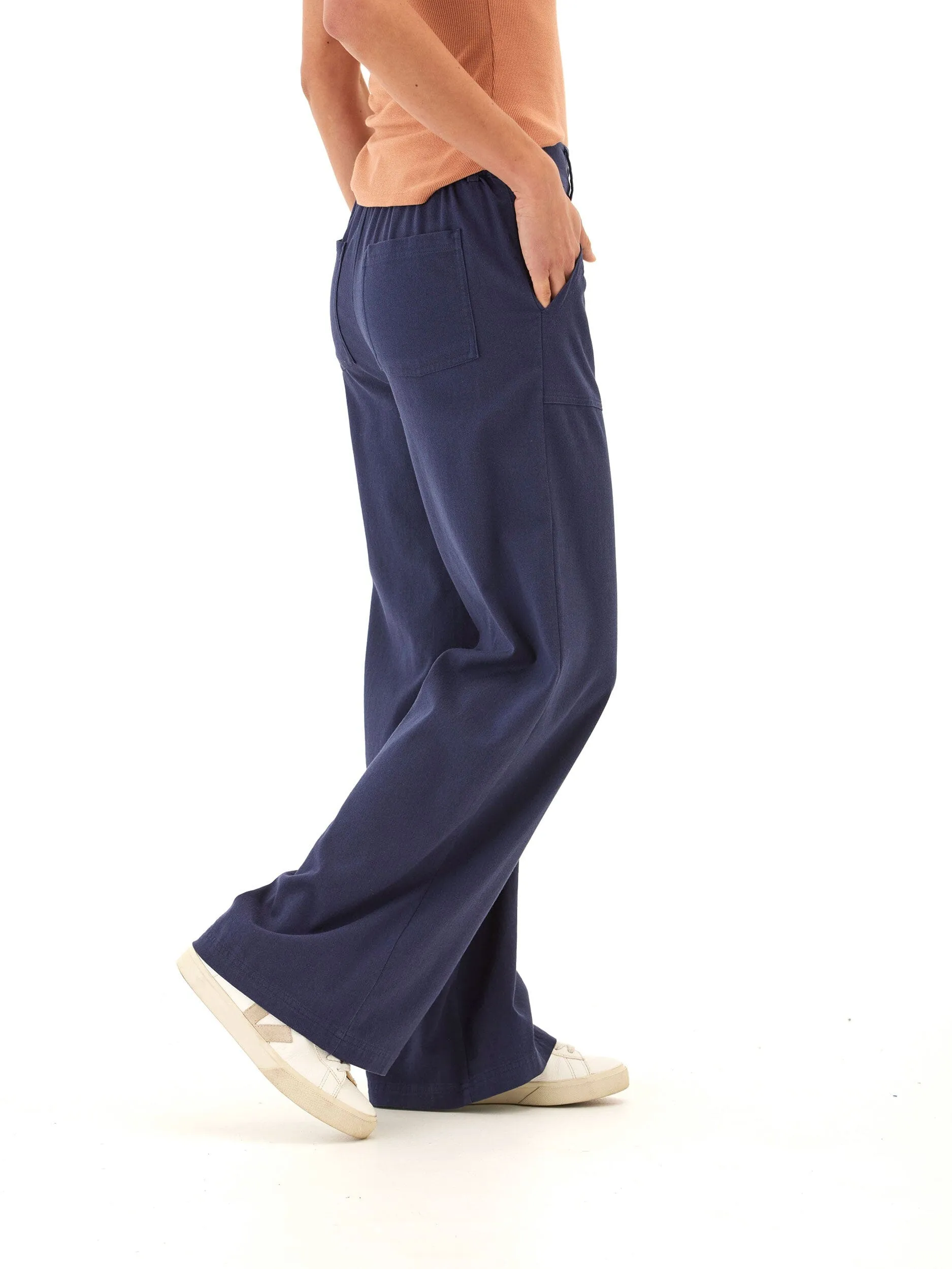 Pamela Stretch Twill Wide Leg Pant WrinkleResistantMaterial