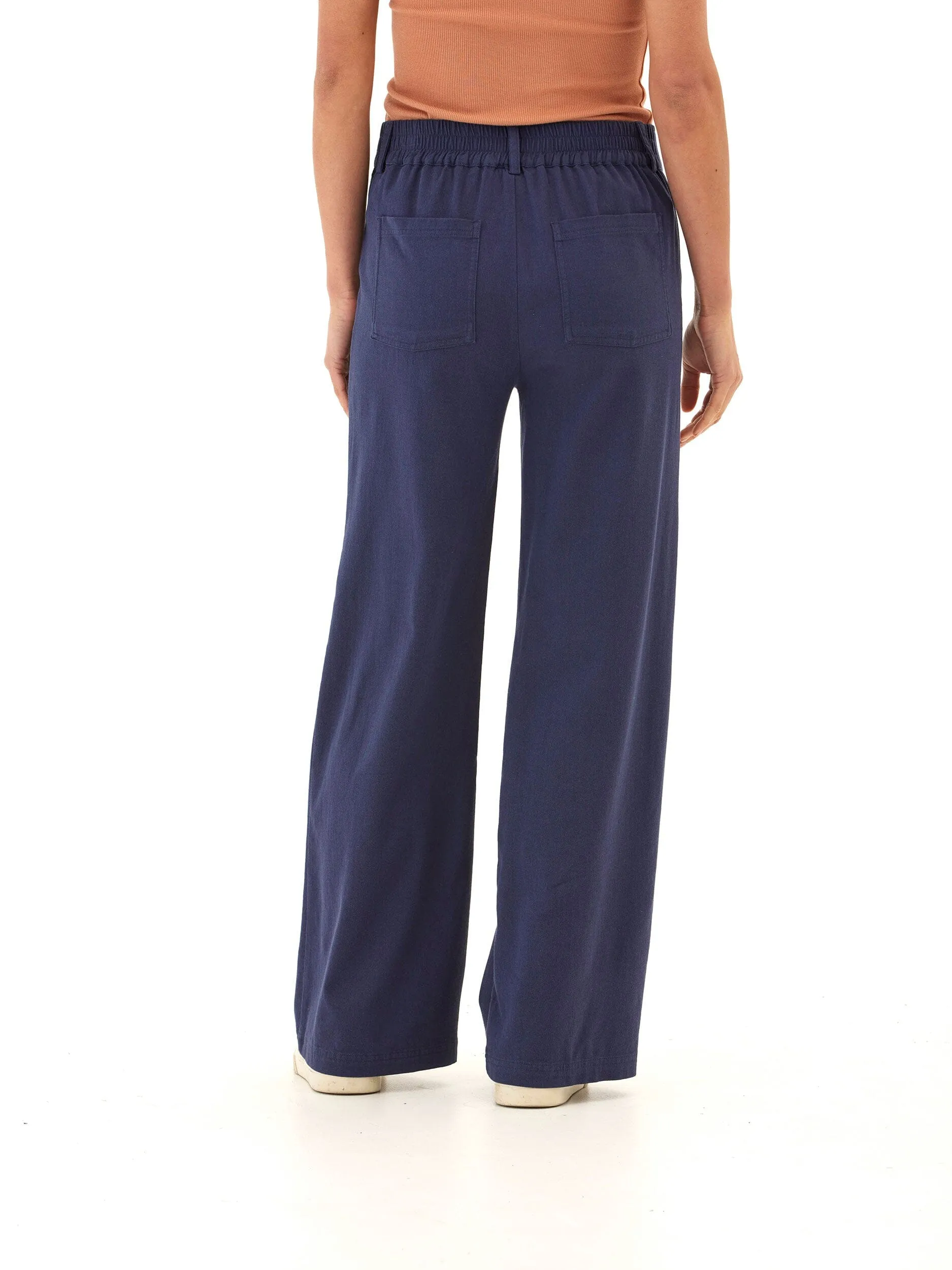 Pamela Stretch Twill Wide Leg Pant Full Coverage