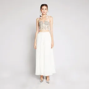 Relaxed Taper Chiffon Pleated Pants