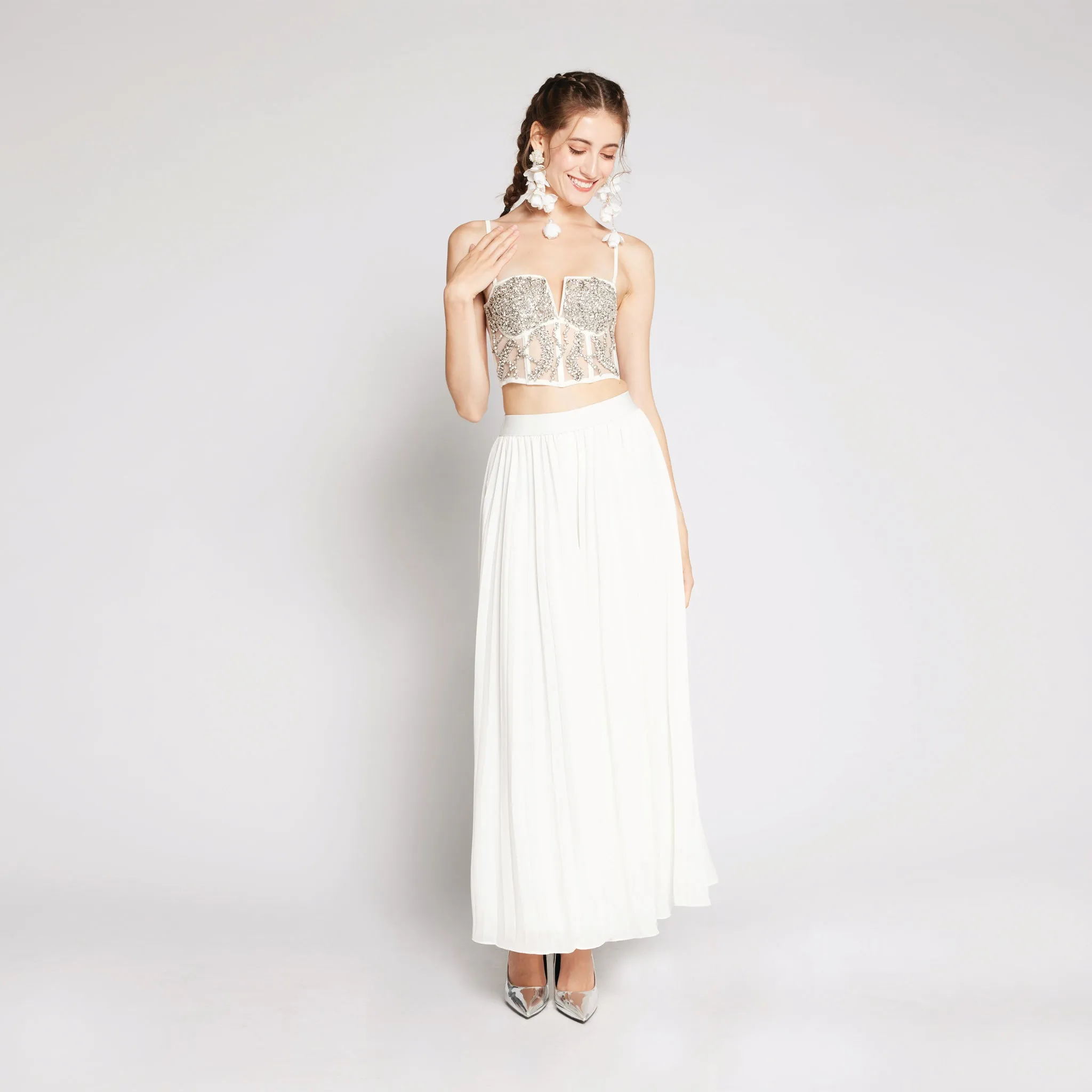 Chiffon Pleated Pants easy move