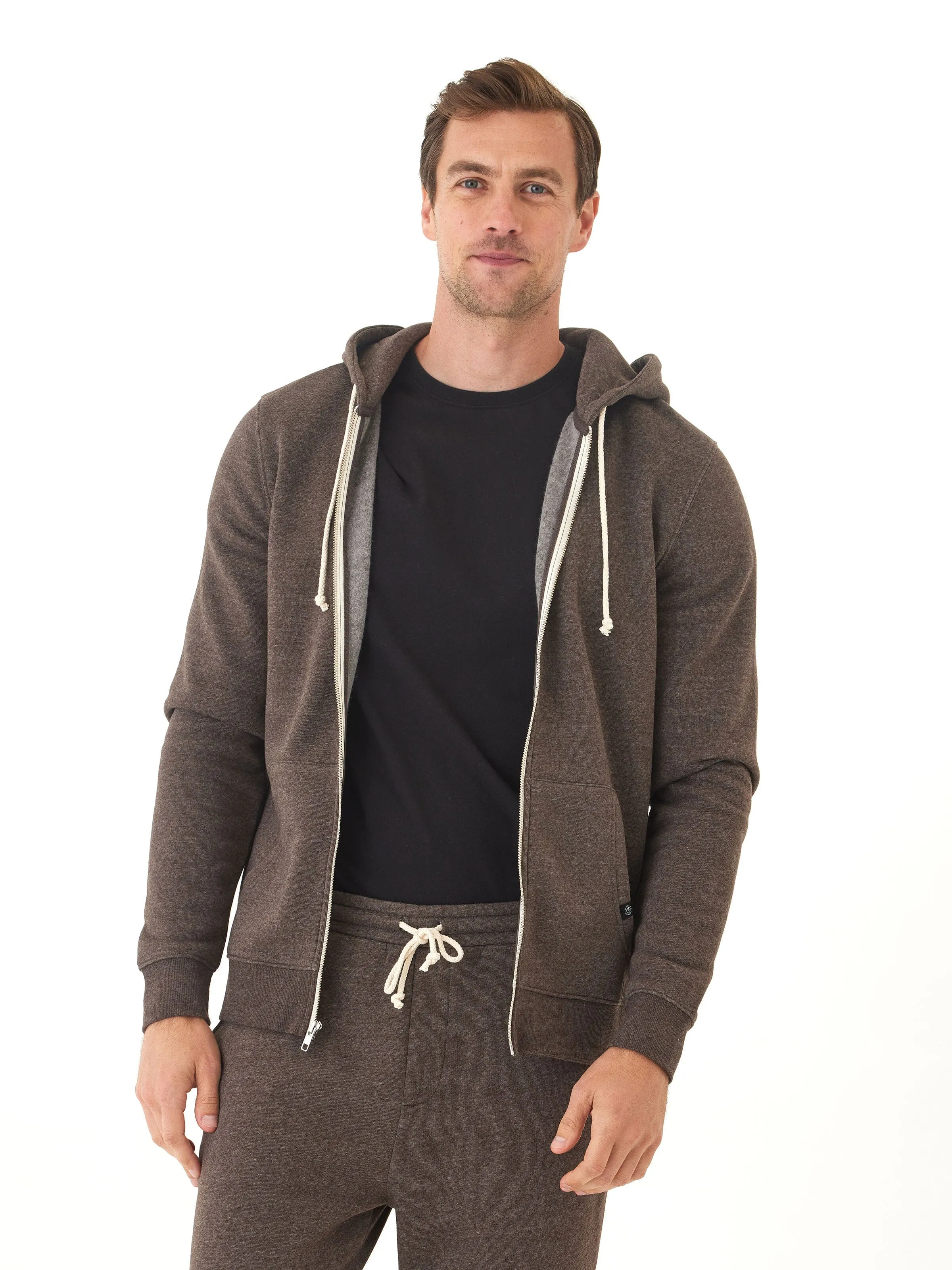 Ultra Soft Brushed Interior Advanced Wickability System Triblend Zip Fleece Hoodie