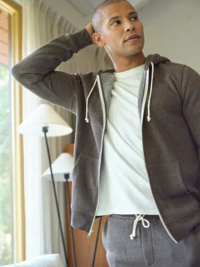 Triblend Zip Fleece Hoodie UV Protection Finish Quick Dry Performance