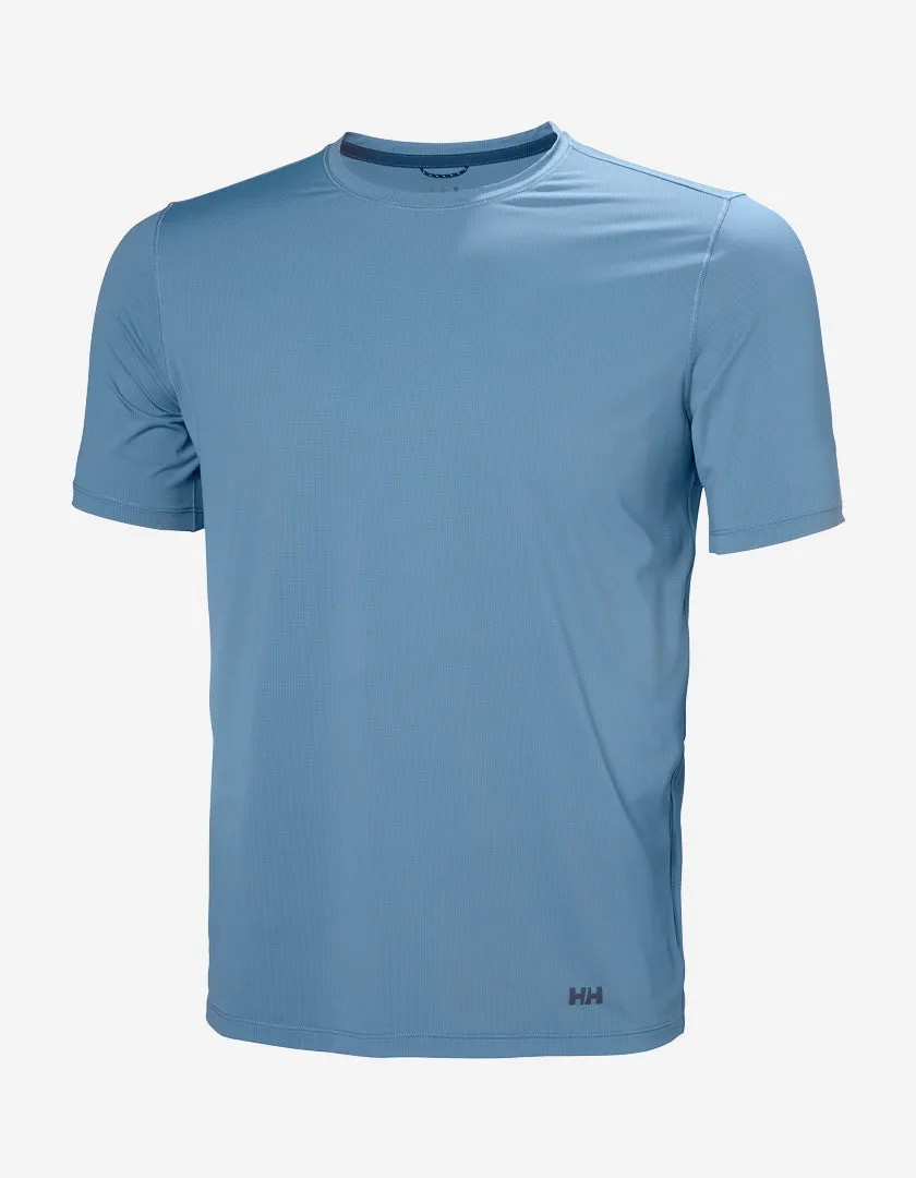 SweatGuard Lining LightweightFabric SHINE SOLEN T-SHIRT, Washed Navy