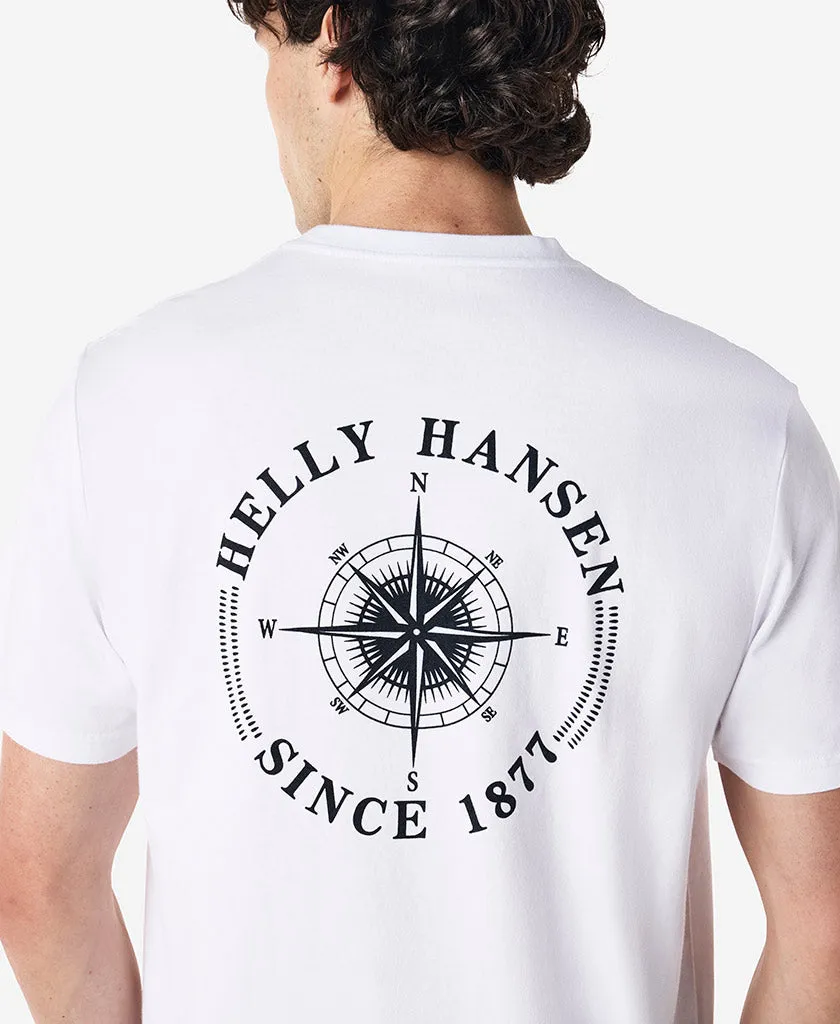Non Restrictive Collar PORT T-SHIRT, White