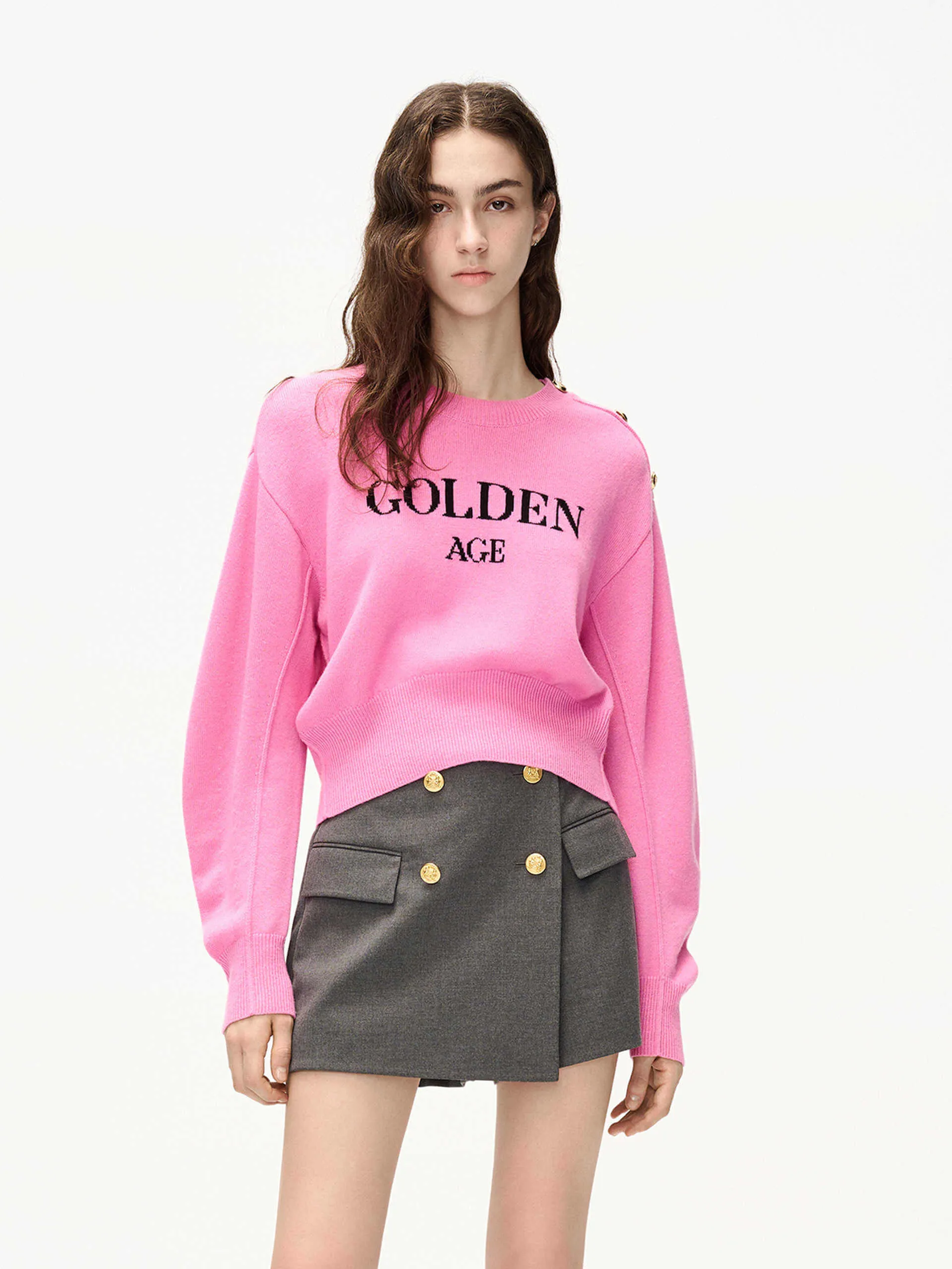 Chilly Weather Fashion Letter Print Wool Sweater
