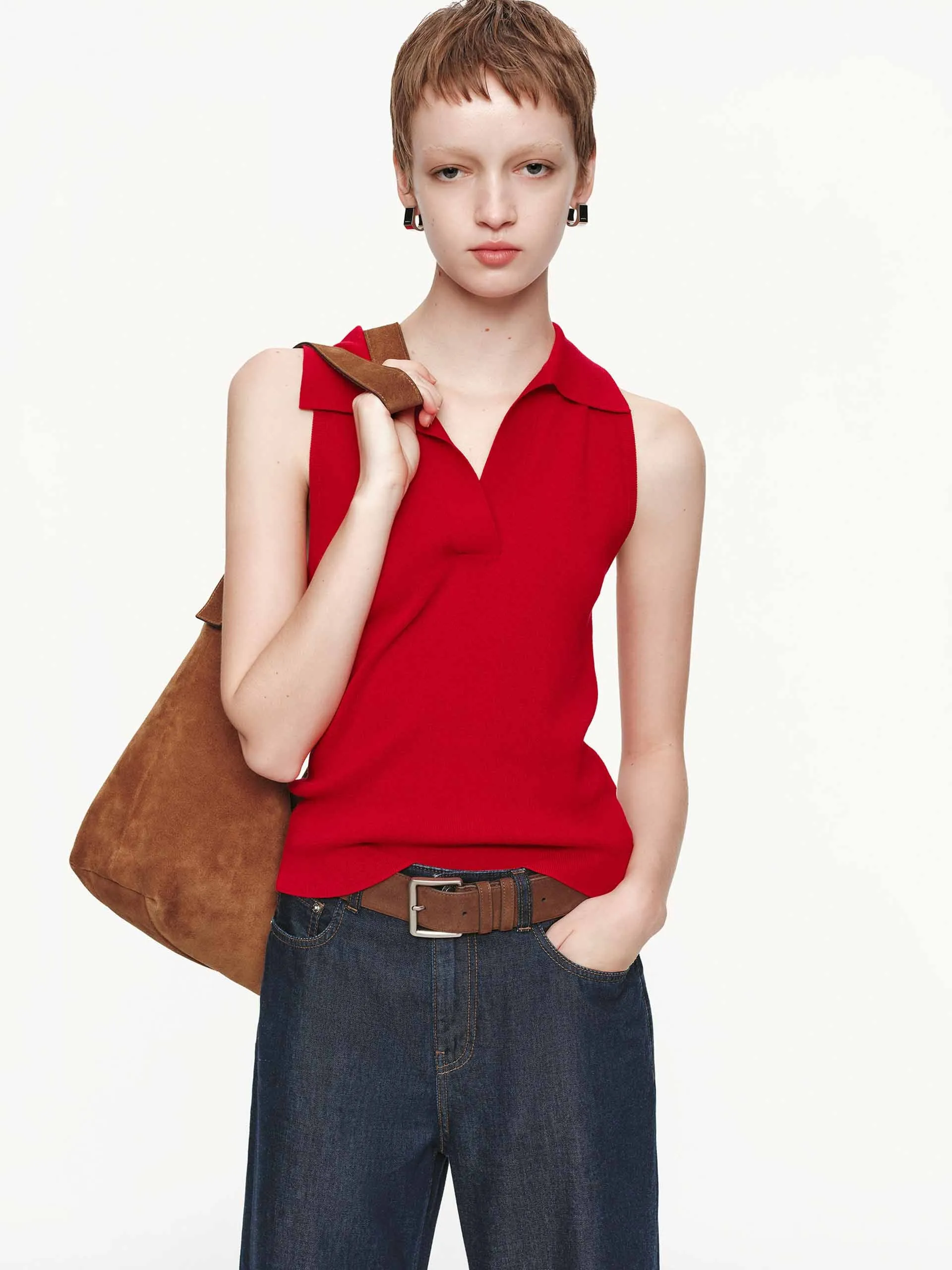Sleeveless Polo Top Seasonal Layer