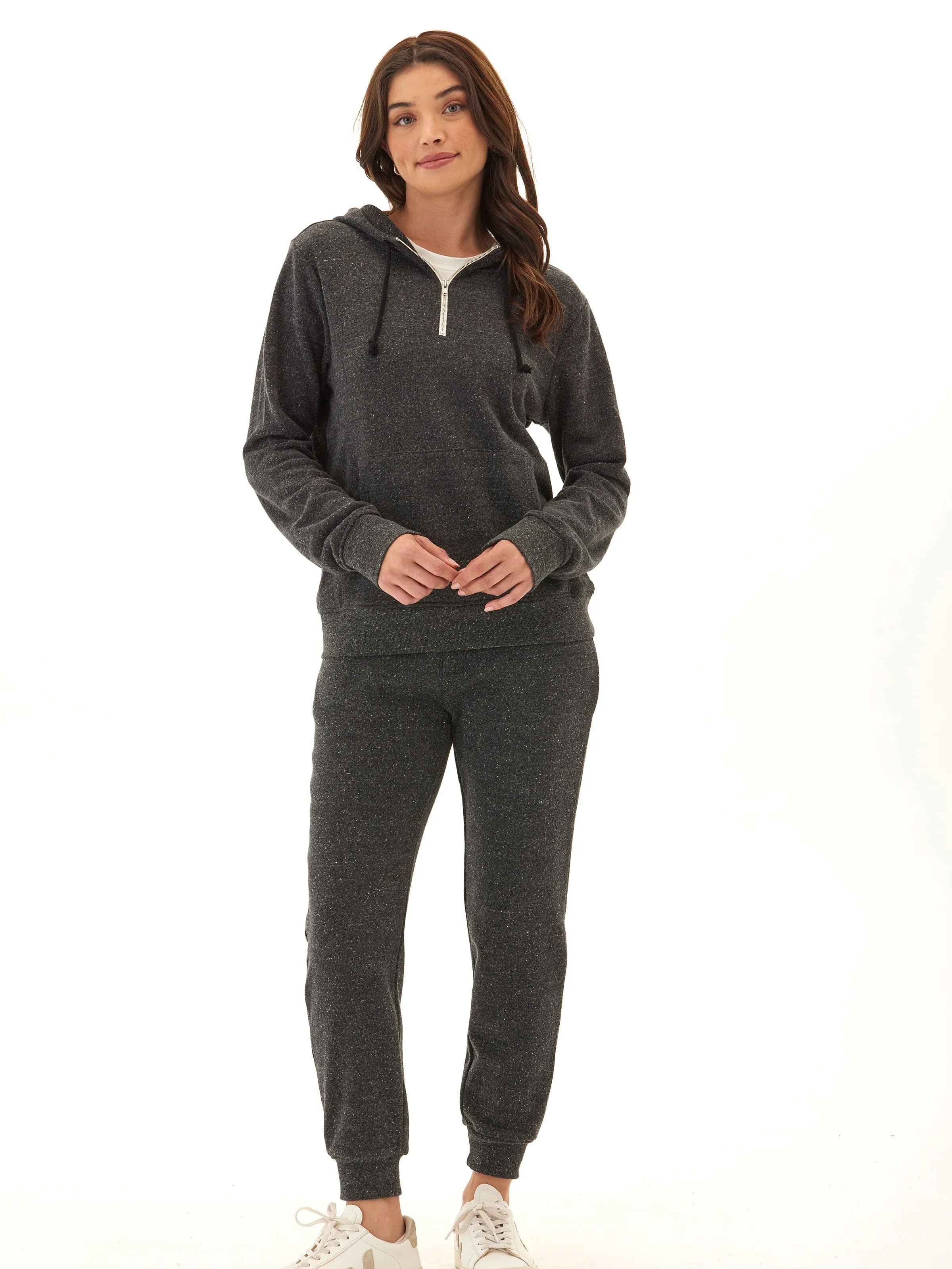 Lightweight Comfort Sinead 1/4 Zip Triblend Fleece Hoodie