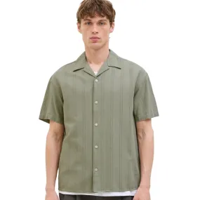 Jack & Jones Mens Loose Fit Resort Collar Short Sleeve Shirt Functional Fashion