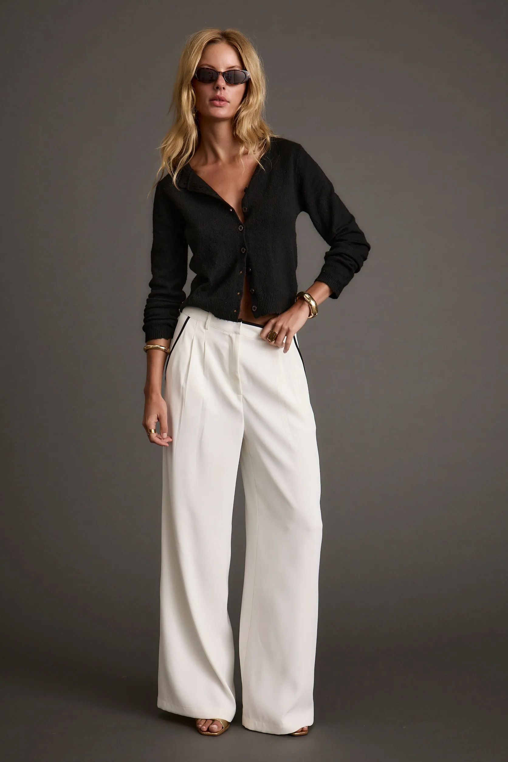 Skylar White Trousers Durable Weave Cozy Look