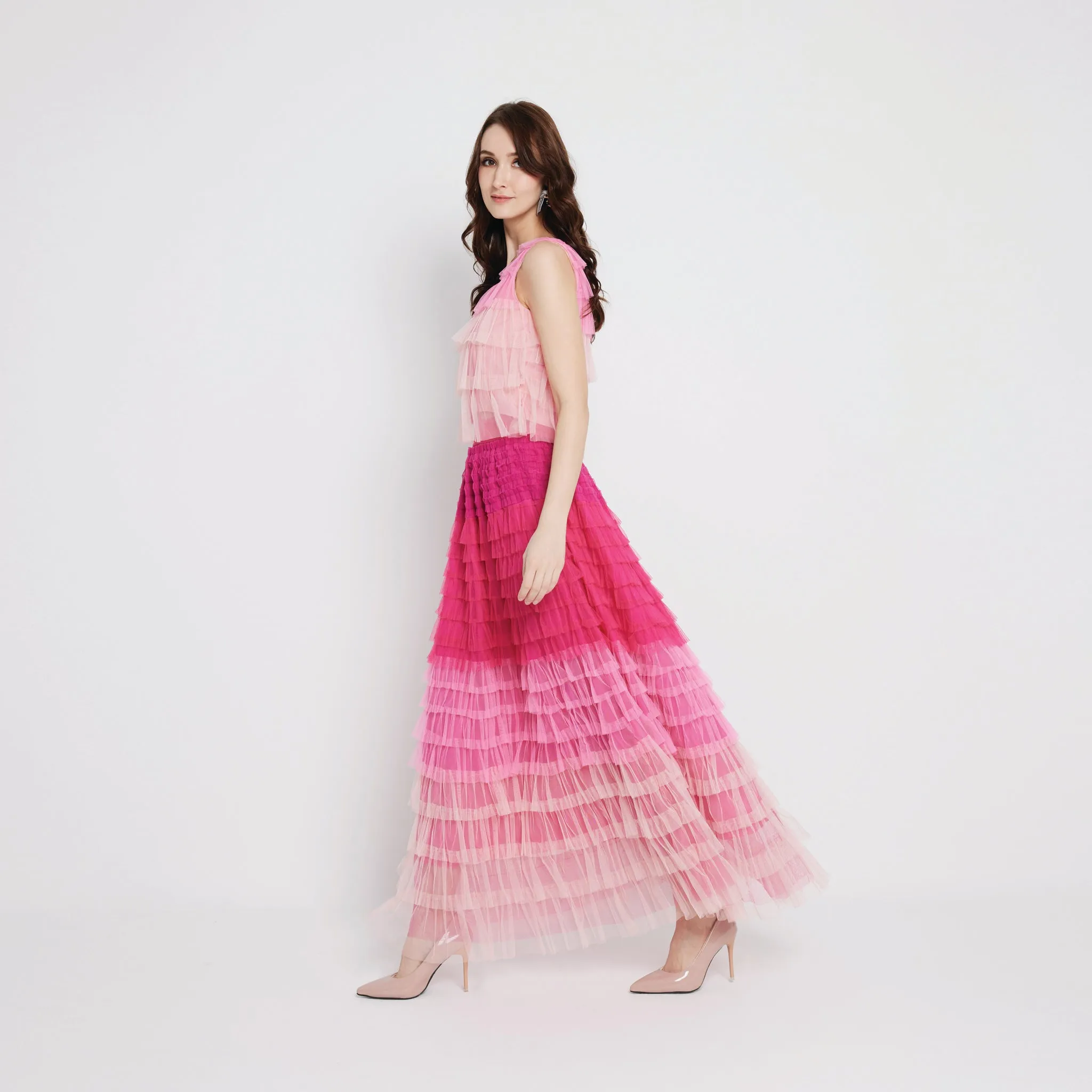 Layer Tulle Skirt Breathable fabric