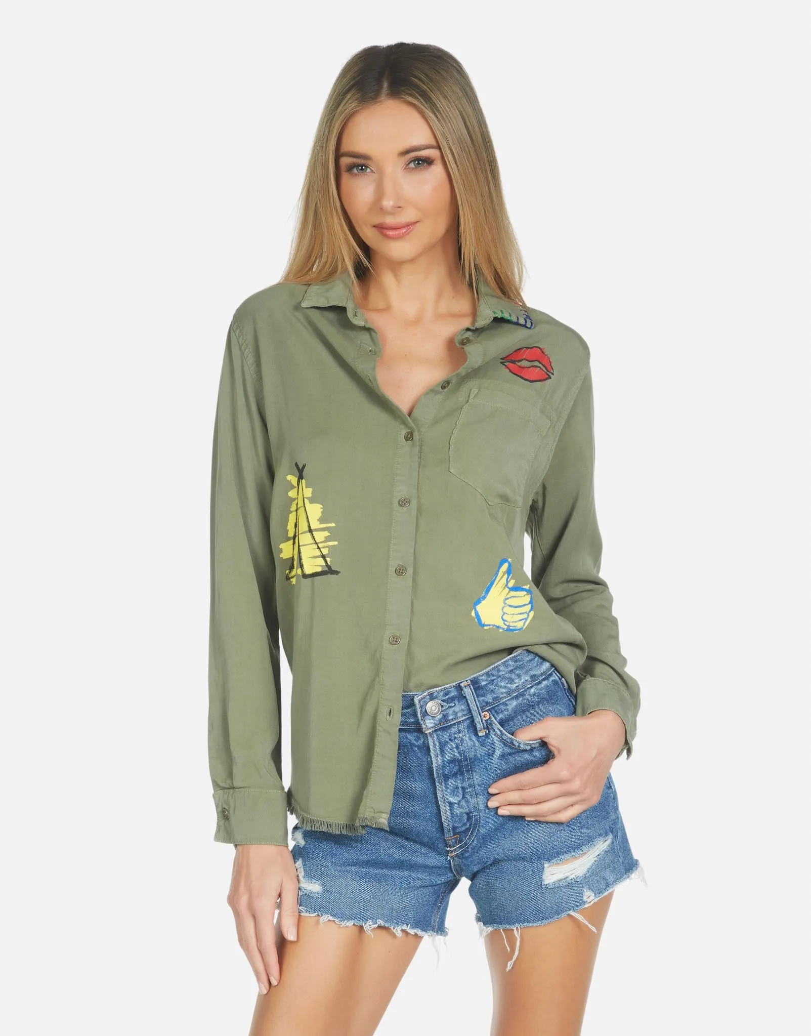 vintage Button up Sloane Camp Hair Don't Care