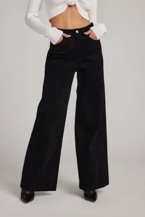 Daily Comfort Fit Clarence Black Corduroy Pants