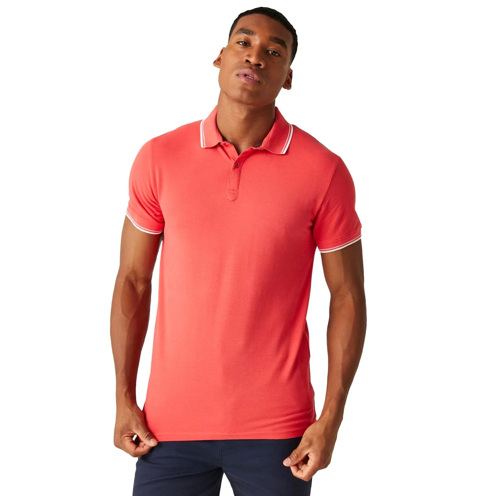 Regatta Mens Tadeo Short Sleeve Polo Shirt Soft Top Chill Outfit