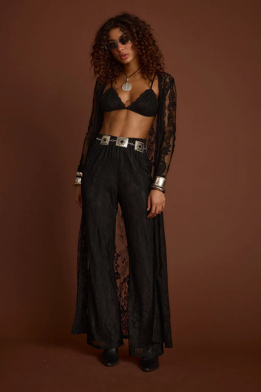 Ambrose Black Lace Pull On Pants Movement Fit Smart Style