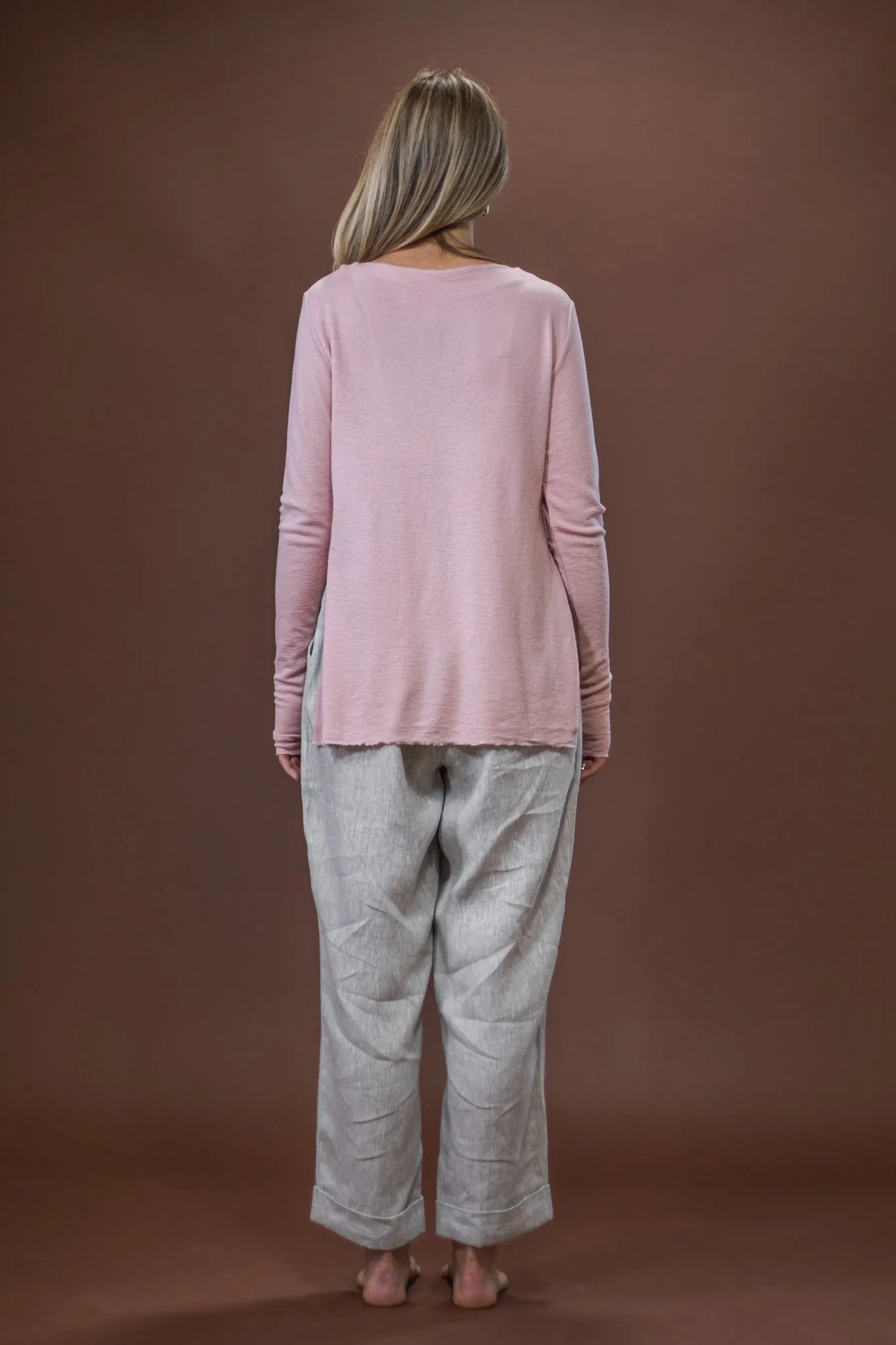 Cozy Knitwear Merino With High Slits | Rose