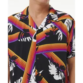 Rip Curl Mens Surf Revival Hoffman Short Sleeve All Over Pattern Shirt Functional Fashion Edgy style