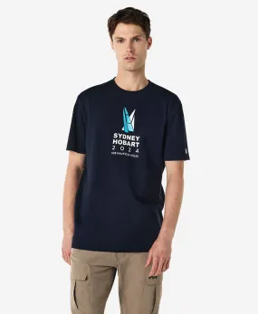 Reinforced Shoulder Panels CROSS SAILS T-SHIRT, Navy