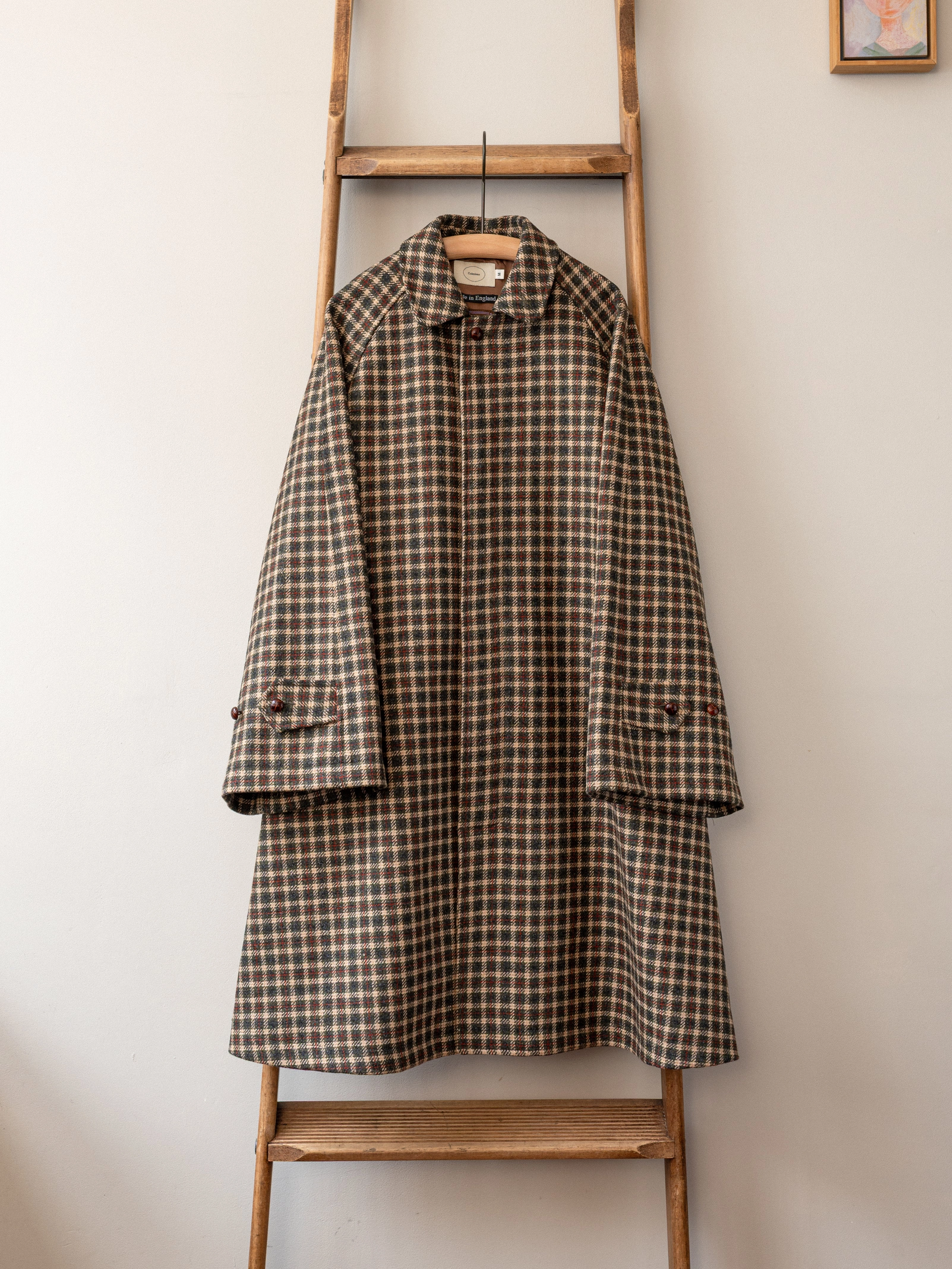 Anti Pill Fabric Tech Trail To Town Sporting Tweed Balmacaan Coat / City Check