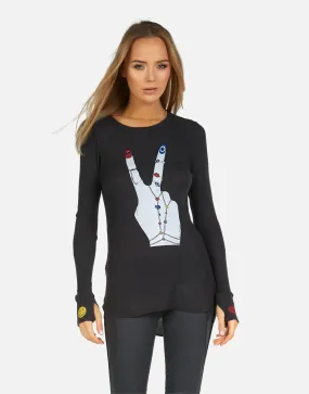 Tight Fit Edgy McKinley Peace Hand Elements