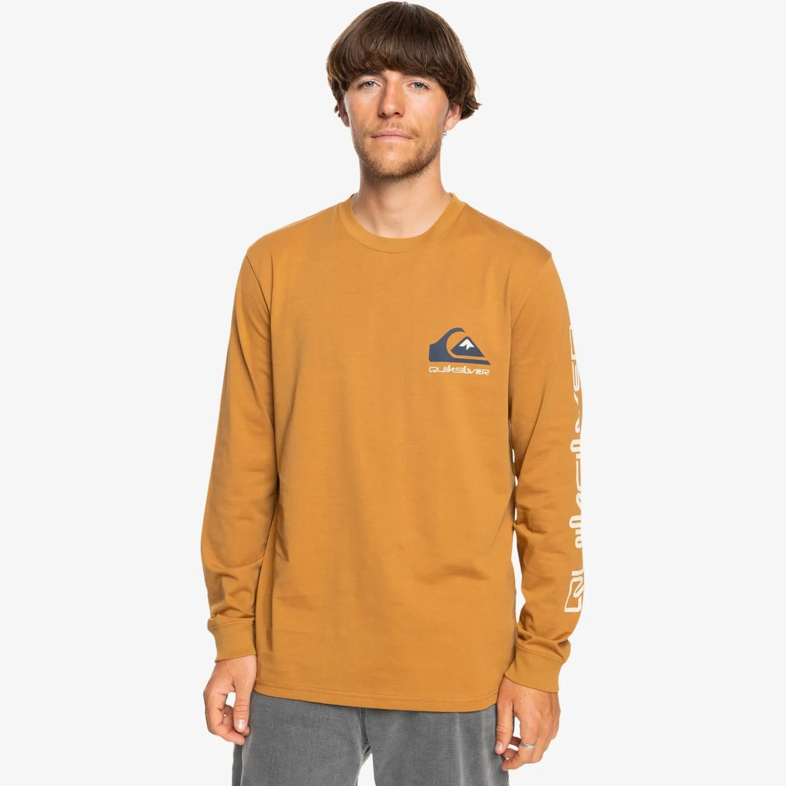 Lightweight Fabric Quiksilver Mens Comp Logo Graphic T-Shirt