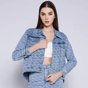 Monogram Denim Jacket Long Length Detachable Lining